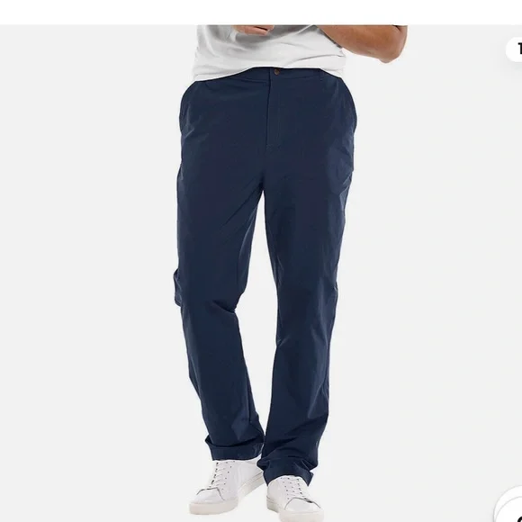 Coolibar Men’s Pants UPF 50+ Marco Summer Golf Casual Pants Navy NWT size 34 - Picture 2 of 13